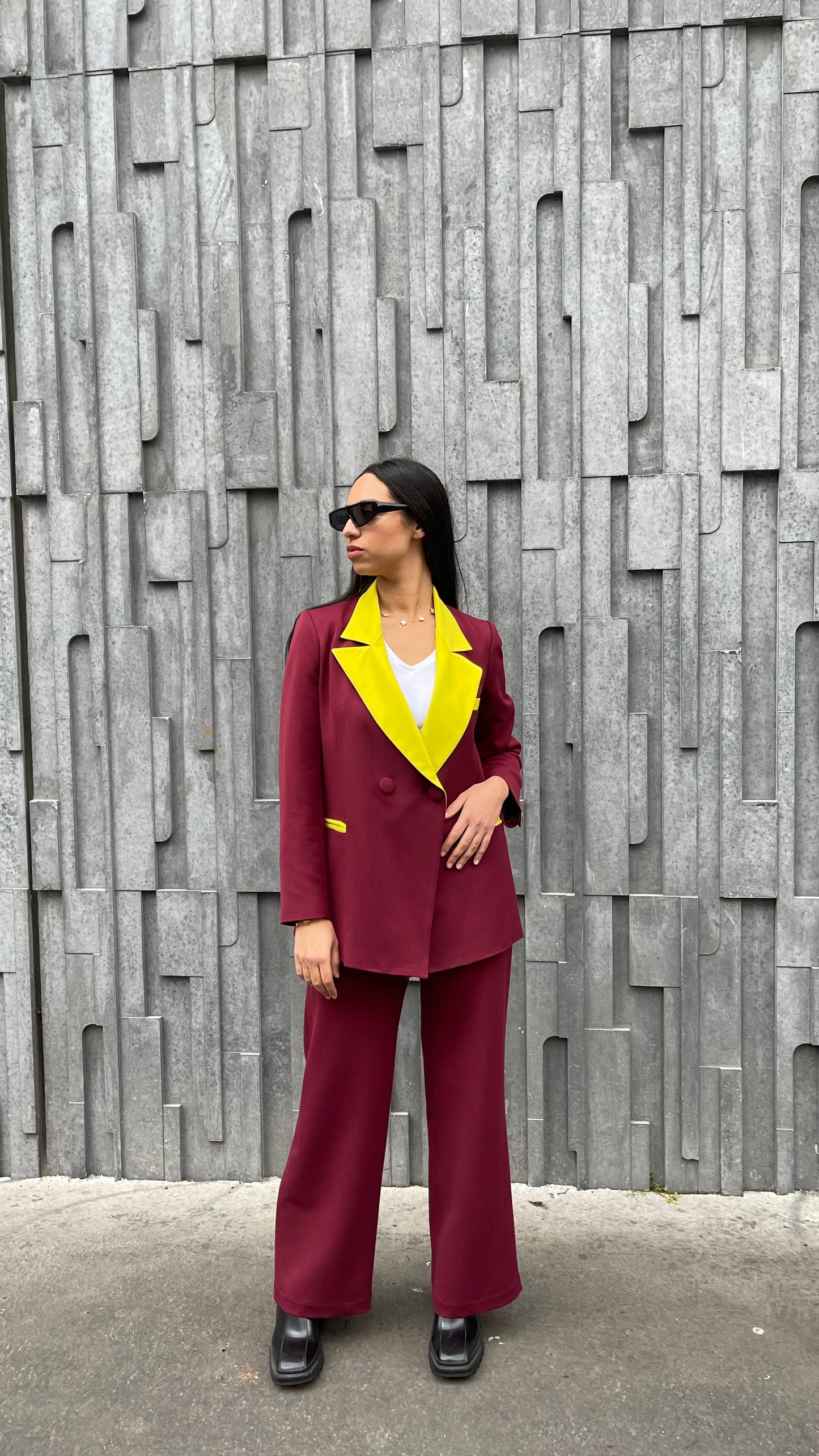 Blazer Le Golfique Burgundy/Green