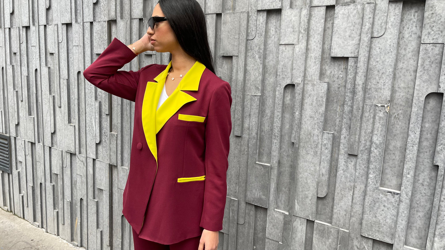 Blazer Le Golfique Burgundy/Green