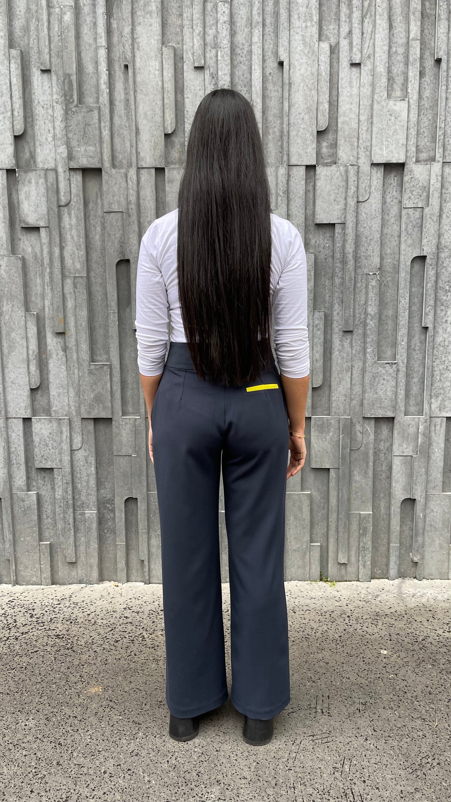 LE GOLFIQUE Pantalon à plis et empiècements Midnight/Green